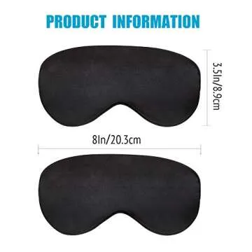 Inertop Comfort Sleep Mask, Deep Rest Light Blocking Eye Mask for Side Sleepers, Travel, Yoga, Lightweight, Soft and Contoured for Ultimate Rest (Black)