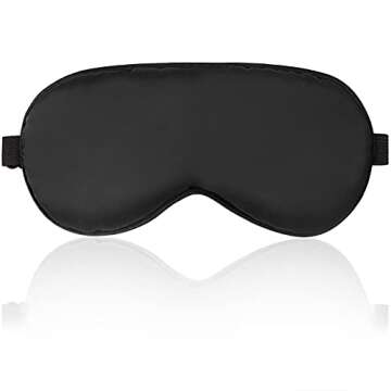 Inertop Comfort Sleep Mask, Deep Rest Light Blocking Eye Mask for Side Sleepers, Travel, Yoga, Lightweight, Soft and Contoured for Ultimate Rest (Black)