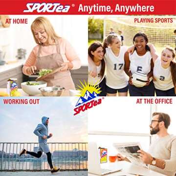 SPORTea Hot | Natural Decaf Energy Drink w/Yerba Mate, Siberian Ginseng, Green & Black Tea, Electrolytes | Stress Fighter | Healthy, Easy Choice | 20 Hot Tea Bags | 2 Pack