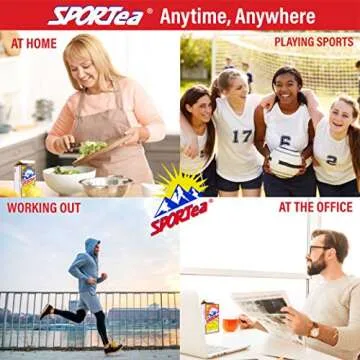 SPORTea Hot | Natural Decaf Energy Drink w/Yerba Mate, Siberian Ginseng, Green & Black Tea, Electrolytes | Stress Fighter | Healthy, Easy Choice | 20 Hot Tea Bags | 2 Pack