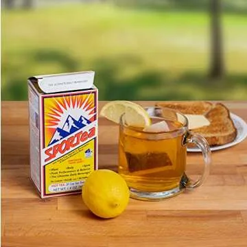 SPORTea Hot | Natural Decaf Energy Drink w/Yerba Mate, Siberian Ginseng, Green & Black Tea, Electrolytes | Stress Fighter | Healthy, Easy Choice | 20 Hot Tea Bags | 2 Pack