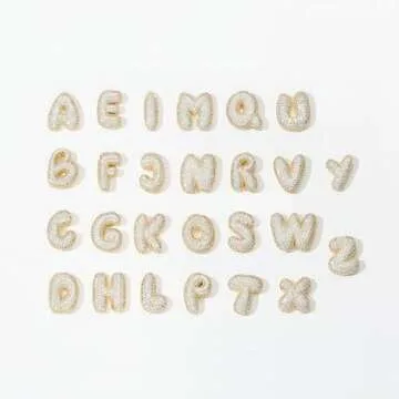 Flourisim FS Bubble Letter Necklace - Personalized Gold Jewelry
