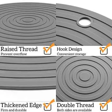 Ptlom Silicone Pet Food Mat for Dogs and Cats Placemat 2Pcs, Waterproof Non-Slip Feeding Bowl Mats Prevent Food and Water Overflow, Silicone Puppy Mat Suitable for Small Medium Pets, Beige, 9.5Inch