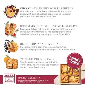 Boarderie Baked Brie Charcuterie Board Accessory with Food, Cheese Board Set, Charcuterie Boards Set...