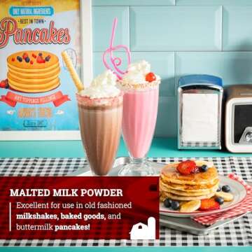 Hoosier Hill Farm Malted Milk Powder, 1.5LB (Pack of 1)