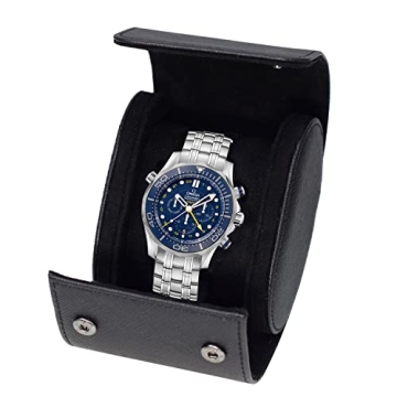 Rudmox Watch Travel Case - Luxury Leather Watch Roll Organizer for Safe Storage