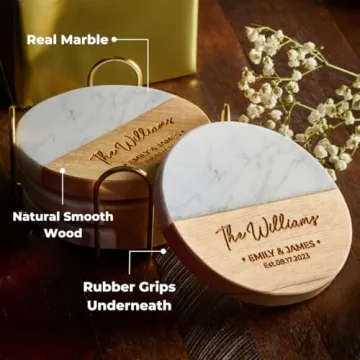 Personalized Engraved Coasters for Weddings and Gifts