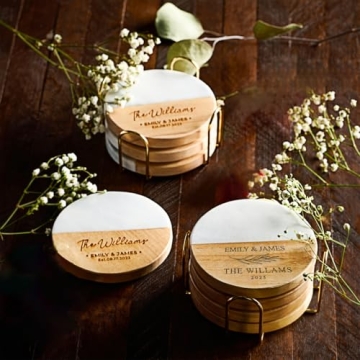 Personalized Engraved Coasters for Weddings and Gifts