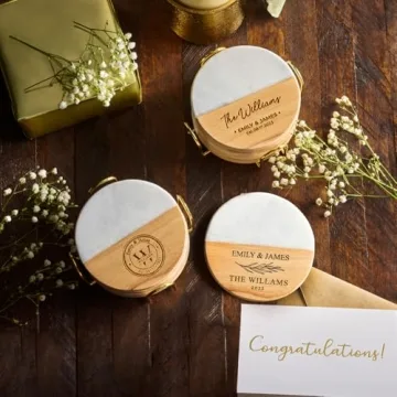 Personalized Engraved Coasters for Weddings and Gifts