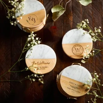 Personalized Engraved Coasters for Weddings and Gifts