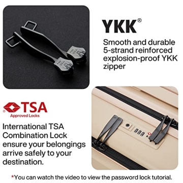 Hanke 24 Inch Hard Shell Travel Suitcase with Wheels