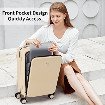 Hanke 24 Inch Hard Shell Travel Suitcase with Wheels