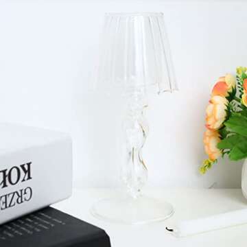 2Pcs Galss Candleholder Sets Tealight Candle Holders Vintage Hurricane Table Lamp Shape Candle Stand Gift for Wedding Dinning Centerpieces Party Supplies Festival Home Decor