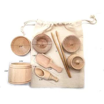 Montessori Wooden Scoops & Tongs for Toddlers Sensory Play