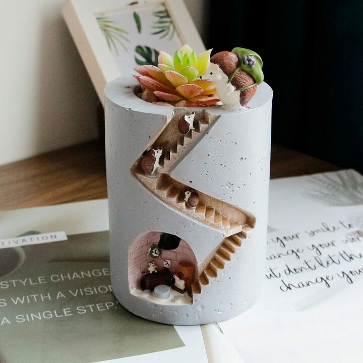 Creative Flower Pots for Succulents Hedgehog Family