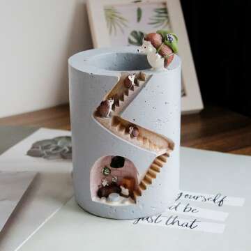 Creative Flower Pots for Succulents Hedgehog Family