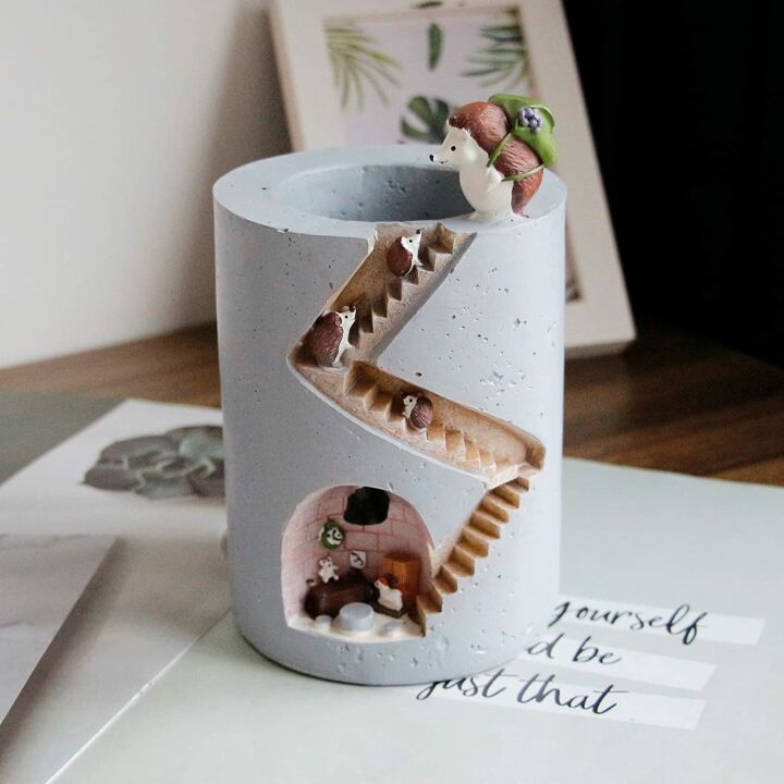 Creative Flower Pots for Succulents Hedgehog Family