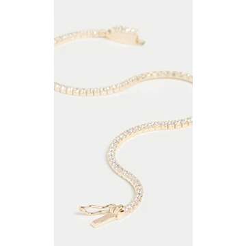 ADINA EDEN 14K Gold Plated Cubic Zirconia Tennis Bracelets For Women, Sterling Silver Gold Bracelets 6.75 Inch Bracelets
