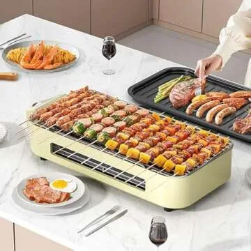 AORAN Indoor Grills Electric Smokeless – Versatile Smokeless Indoor Grill for Home Cooking, Featur...