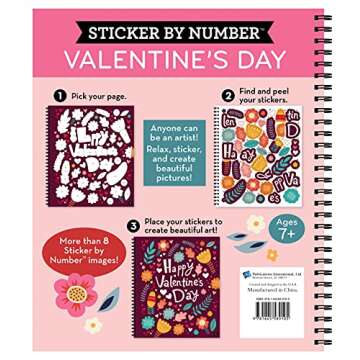 Brain Games - Sticker by Number: Valentine's Day