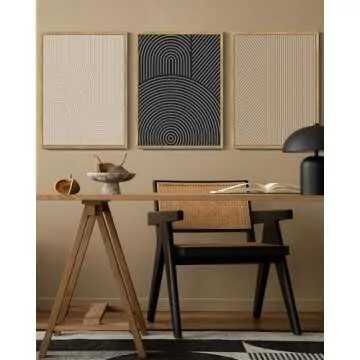 Drsoum Mid-Century Modern Boho Wall Art for Home Decor