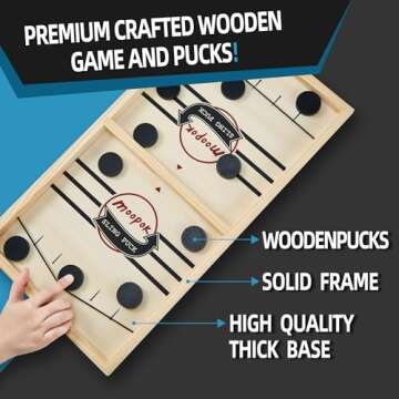 moopok Fast Sling Puck Game For Family Fun and Parties