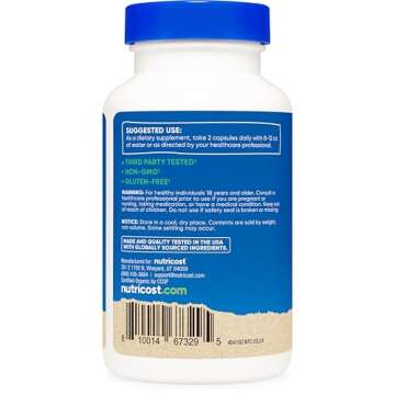 Nutricost Saw Palmetto 1000mg Organic Vegetarian Capsules