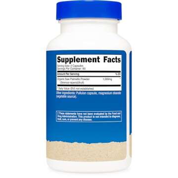 Nutricost Saw Palmetto 1000mg Organic Vegetarian Capsules