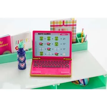 Write On! Doll Desk Playset with Laptop & Supplies
