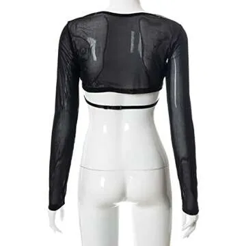 Remidoo Women's Cropped T Shirts Printed Short Sleeve Crop Top Tee 68-Black Small