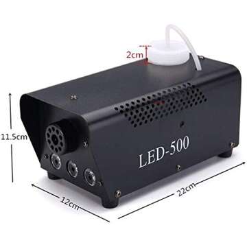 500W Portable Fog Machine with LED Remote Control for Events