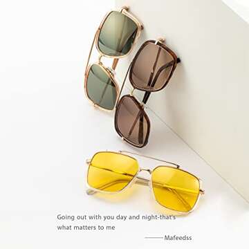 Stylish MAFEEDSS Retro Aviator Sunglasses for Everyone