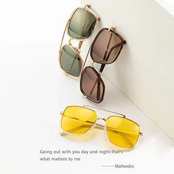 Stylish MAFEEDSS Retro Aviator Sunglasses for Everyone