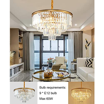 ELGOBST Modern Crystal Chandelier - Elegant and Versatile
