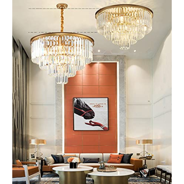 ELGOBST Modern Crystal Chandelier - Elegant and Versatile