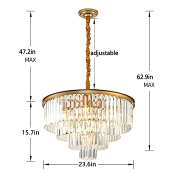 ELGOBST Modern Crystal Chandelier - Elegant and Versatile