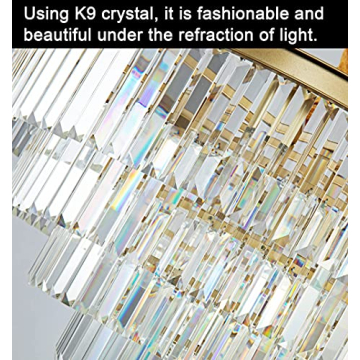 ELGOBST Modern Crystal Chandelier - Elegant and Versatile