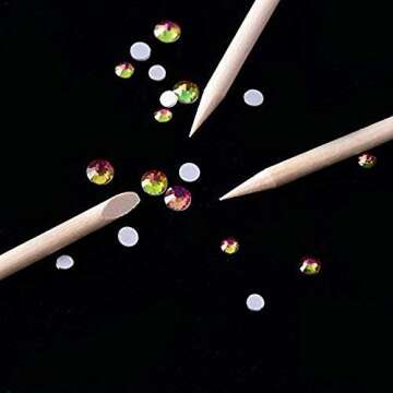 BTYMS 1000 Pcs Orange Wood Sticks 4.5 Inch Cuticle Pusher Wooden Cuticle Remover with Double Sided for Manicures and Pedicures Nail Tools