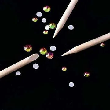 BTYMS 1000 Pcs Orange Wood Sticks 4.5 Inch Cuticle Pusher Wooden Cuticle Remover with Double Sided for Manicures and Pedicures Nail Tools