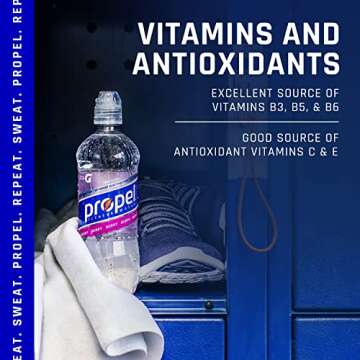 Propel, Berry, Zero Calorie Water Beverage with Electrolytes & Vitamins C&E, 24 Fl Oz (Pack of 12) (Packaging May Vary)