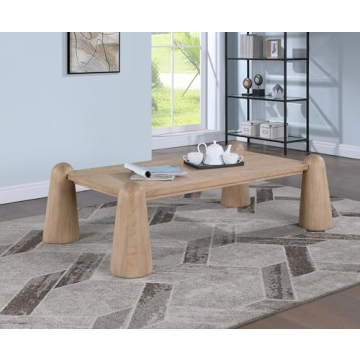 Meridian Wyndham Art Deco Coffee Table - Rich Natural Finish