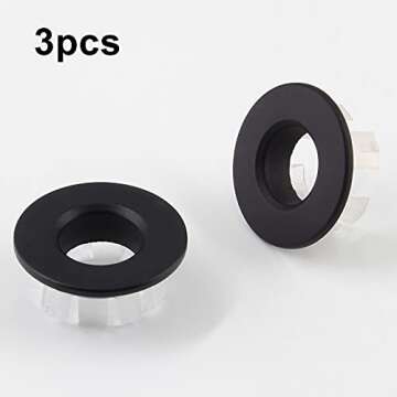 Murtenze 3Pcs Sink Overflow Ring - Stylish Copper Caps for Basins