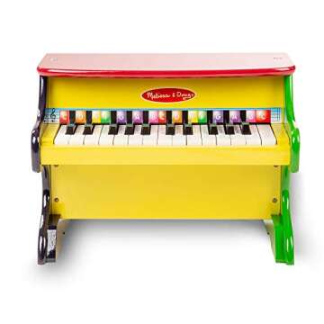 Melissa & Doug Learn-To-Play Piano With 25 Keys and Color-Coded Songbook Toy Piano For Baby, Kids Piano Toy, Toddler Piano Toys For Ages 3+