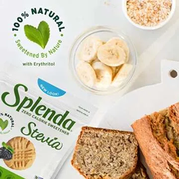 SPLENDA Stevia Zero Calorie Sweetener for Baking, Plant Based Sugar Substitute Granulated Powder, 7.8 oz Resealable Pouch