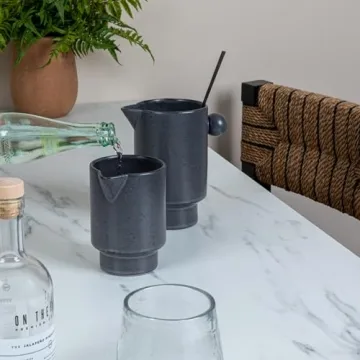 Creative Co-Op Modern Small Stoneware Pitcher 24oz