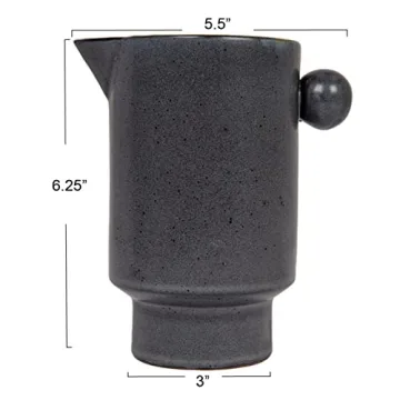 Creative Co-Op Modern Small Stoneware Pitcher 24oz
