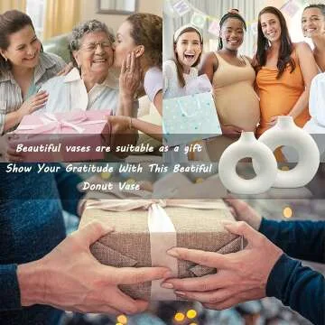 White Ceramic Vase Set for Modern Home Decor