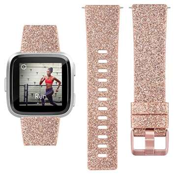 Tobfit Sport Bands Compatible with Fitbit Versa 2/Versa/Versa Lite/Versa SE, Soft TPU Wristbands Acc...