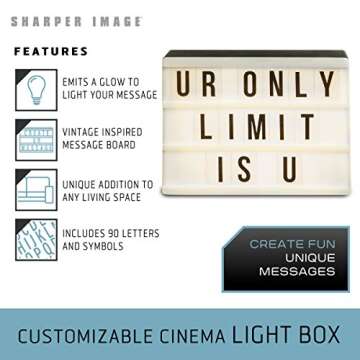 Sharper Image Cinematic LED Letterbox for Creative Messages