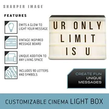 Sharper Image Cinematic LED Letterbox for Creative Messages